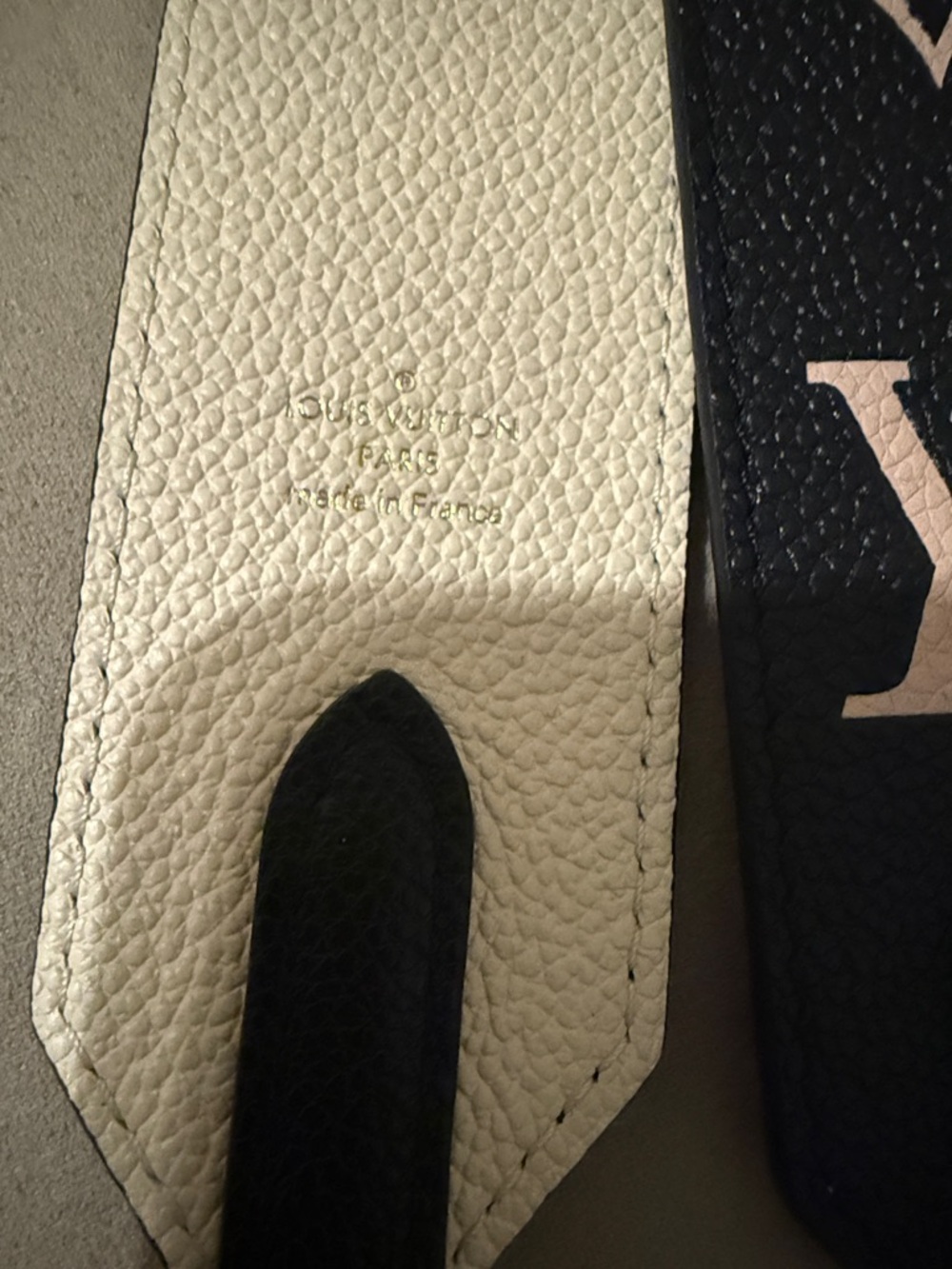 Authentic Louis Vuitton Empreinte bicolor monogram bandouliere leather bag strap - Picture 4 of 12